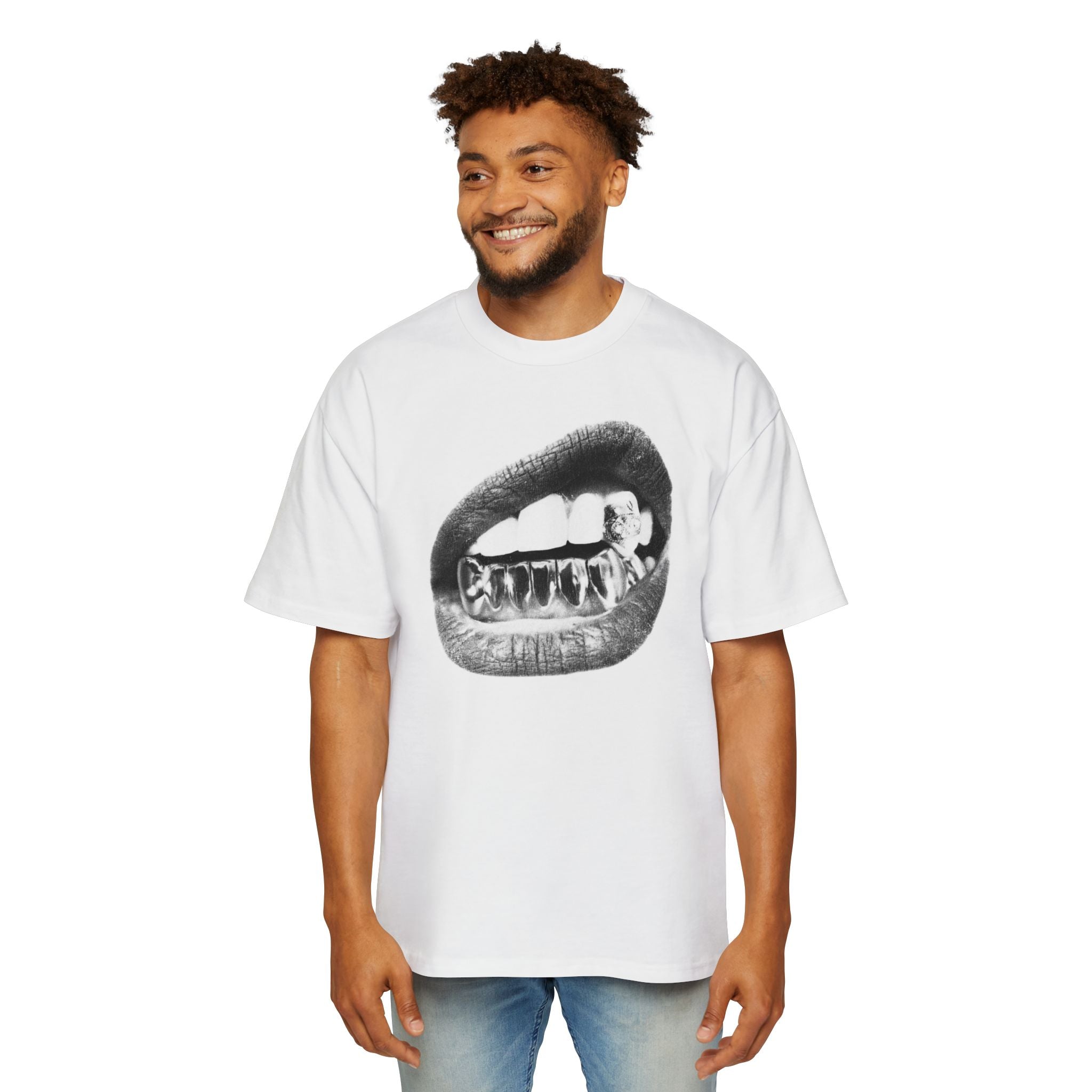 Blessed “Grilled Teeth” - Oversized Tee