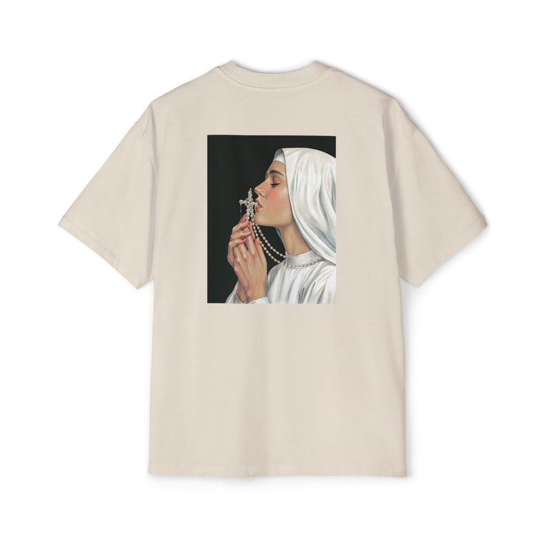 Blessed “Nun Praying Cross” - Oversized Tee