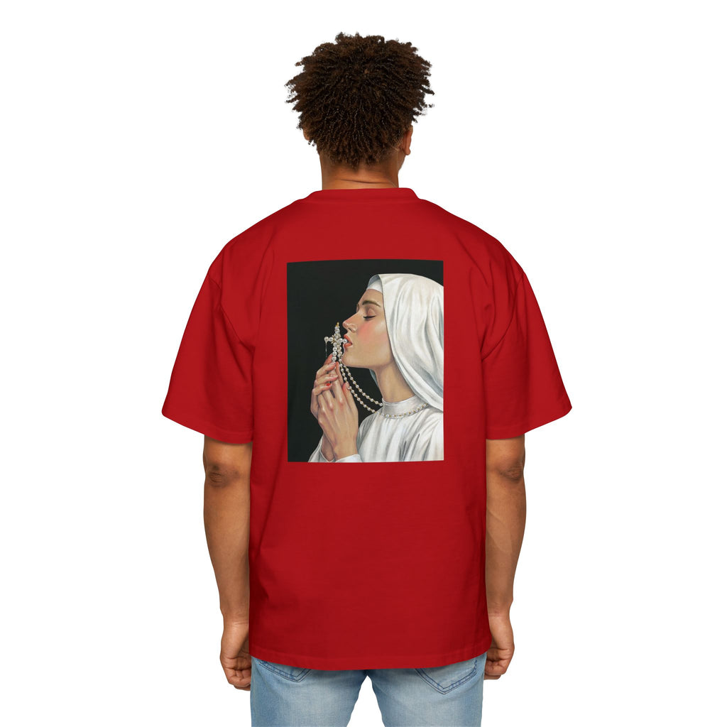 Blessed “Nun Praying Cross” - Oversized Tee